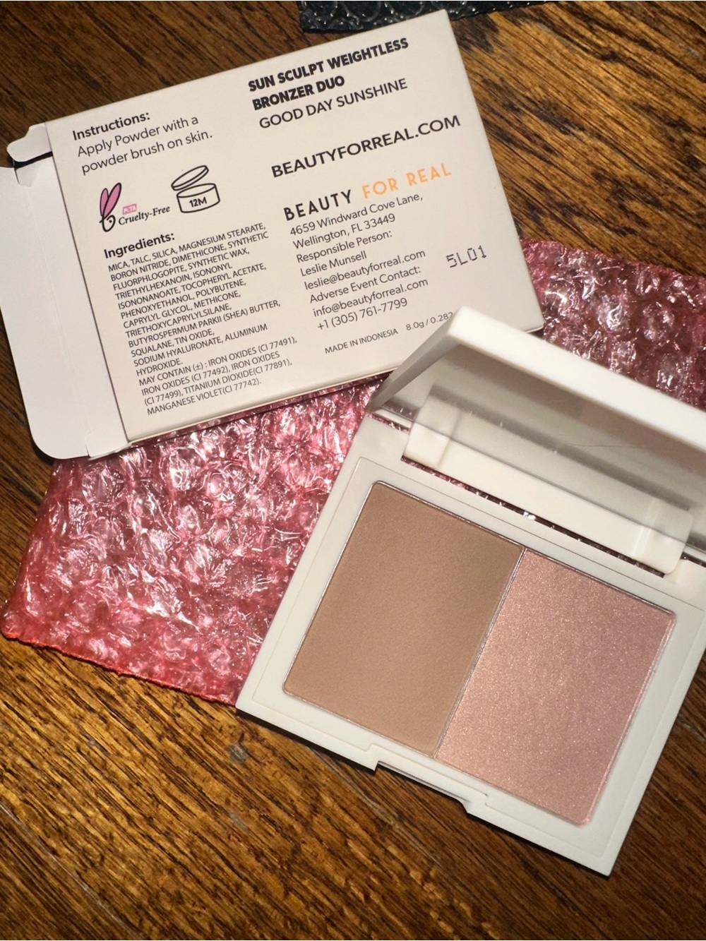 Beauty For Real Sun Sculpt Weightless Bronzer Duo - Good Day Sunshine NEW